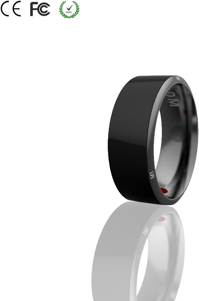 COOSO Smart Ring, R3Newest Magic Smart Ring Universal for All Android Windows NFC Cellphone Mobile Phones.Black,Size 10(one Year Free Warranty)