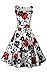 ACEVOG Cocktail Dress 1950's Floral Vintage Christmas Party Dress Plus Size