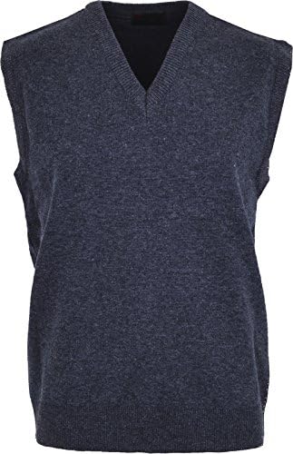 Maan Store Mens V Neck Knitted Tank Top Slipover Sweater Sleeveless Jumper Small to 6XL