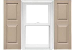 Mid America Raised Panel Vinyl Shutters (1 Pair) - 14.75 x 71 023 Wicker