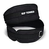 Lifting Belt By Rip Toned - 4.5 Inch Weightlifting Back Support & Bonus Ebook - For Powerlifting, Xfit, Bodybuilding, Strength & Weight Training, MMA