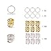 Suhome 300 Pieces Hair Braiding Cuffs Dreadlocks and Hair Braid Rings for Hair Accessory (Gold and Silver), Including 200 PCS Aluminum Dreadlocks Beads Metal Cuffs + 100 PCS Hair Braid Rings