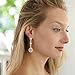 Mariell Bridal Wedding Dangle Earring, Gold CZ Crystal Earring for Bride, Bridesmaid, Mother of the Bride