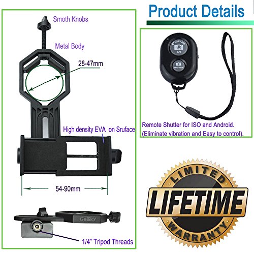 Gosky Universal Cell Phone Adapter Wireless Bluetooth Remote Controller