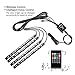 Car Interior Light-YI-SHANEY Car LED Strip Light, Music Sync Tube Lights 48LED 8 Colors Flexible and Waterproof Under Dash Lights with Sound Active Function and Remote Control DC 12V (Car Cigarette)