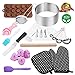 38pcs baking and pastry tools Professional cake ring 6 to 12 inch mold cake pops kit cake decorating kit biscuit cutter set Stainless Steel for adult