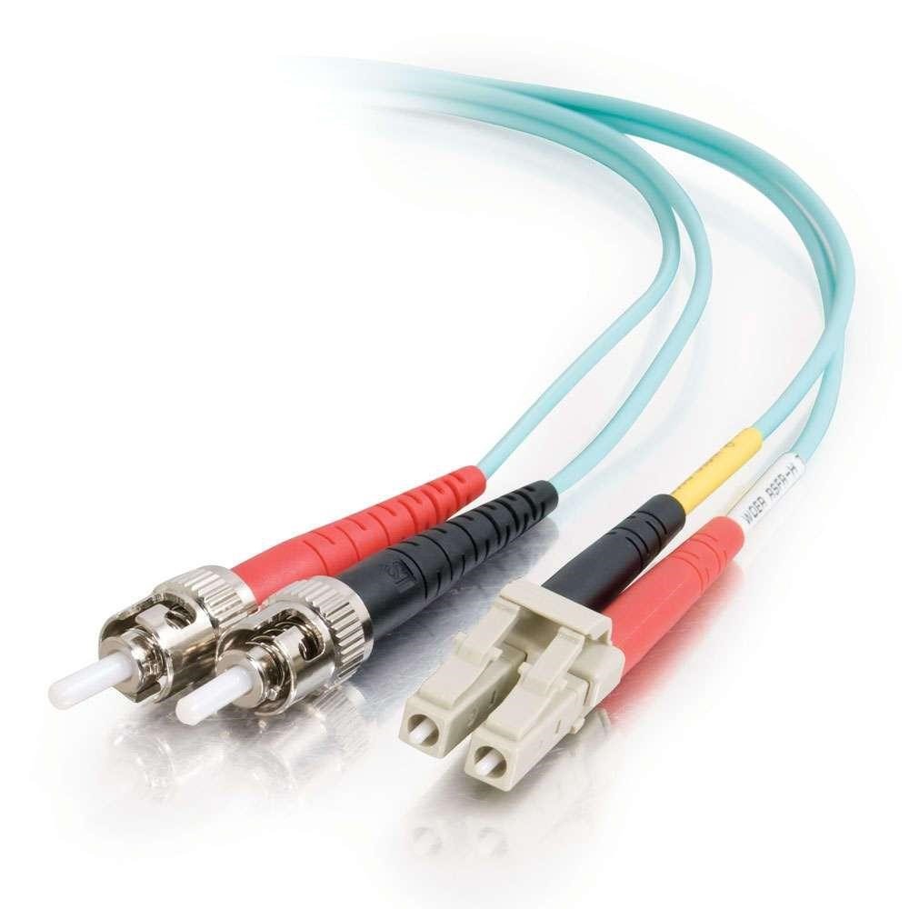 C2G 1m Fibre/Fiber Optic Cable for 10Gb Base-SR and 10GBase-LRM LC/ST 10Gb LSZH Duplex Multimode 50/125 Fibre