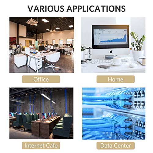 Cat8 Ethernet Cable, Professional Network Patch Cable 40Gbps 2000Mhz S/FTP LAN Wires, High Speed Internet Cable Cord with RJ45 Gold Plated Connector for Modem, Router, PC by ATTMONO