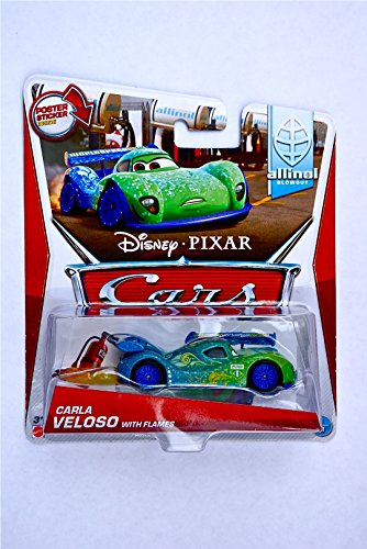 Disney / Pixar CARS Movie 1:55 Die Cast Car MAINLINE Carla Veloso with Flames [Allinol Blowout 1/9]