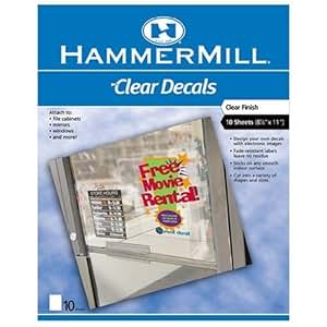 Amazon.com : Clear Window Decals : Inkjet Printer Paper : Office Products