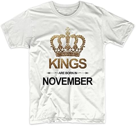 Kings Are Born In November Birthday Anniversary Gift Men's T-Shirt White Small