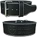 Steel Sweat Powerlifting Belt for Weight Lifting - 4" Wide by 10mm Thick - Single Prong Heavy Duty Adjustable Weightlifting Belt, High Grade Leather - Bolt Black
