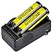 BESTSUN 2Pcs 3.7V 18650 2800mah Protected Rechargeable Lithium Battery with 18650 Battery Charger