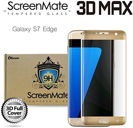 ScreenMate 3D Max Full Cover Tempered Glass Screen Protector (Samsung Galaxy S7 edge - Gold)