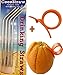 4 Stainless Steel Straws + FREE Cleaning Brush & Citrus Peeler - FUN! Handy, Elegant, Metal, Washable, SAFE, NON-TOXIC non-plastic or glass - UNbreakable! CocoStraw Brand Drinking Drink Straw