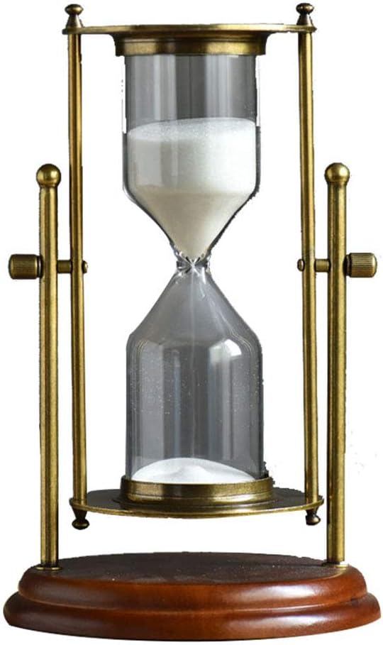 NJLC Sand Timers, Simple Metal Hourglass Decoration Home Decoration Office Hourglass Timer,15minutes