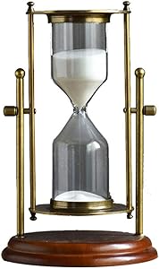 NJLC Sand Timers, Simple Metal Hourglass Decoration Home Decoration Office Hourglass Timer,15minutes