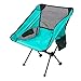 Greatiem Folding Camping Chair Portable Lightweight Backpack Chairs Compact Heavy Duty Carry Bag Hiking Picnic Beach Camp Backpacking Outdoor Festivals (Cyan)