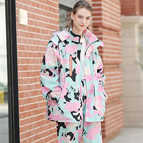 ZHYHAM Men/Women Sunshade Raincoat Set Contact Water Powder