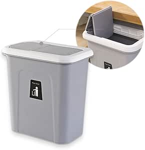 Diafrican Contenedor de basura médico con tapa, Contenedores de basura