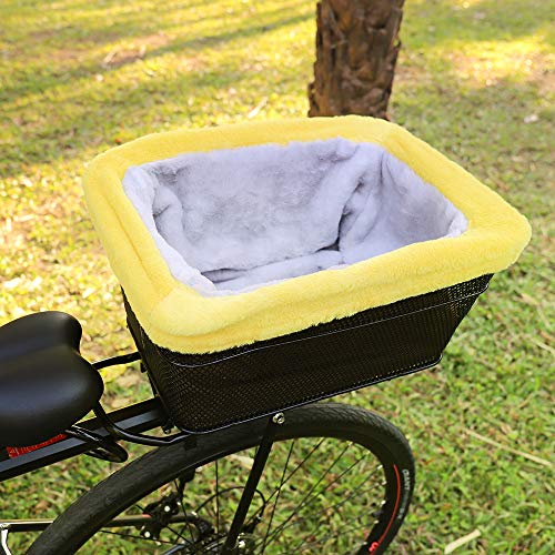 ANZOME Dog Bike Basket Liner, Warm Inside Bike Basket Cover for Small