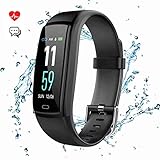 Mgaolo Fitness Tracker Smart Watch Activity Tracker Sports Band Bracelet Waterproof Bluetooth Wristband with Heart Rate Monitor Pedometer Sleep Monitor Calorie Step Counter Blood Pressure(Black)