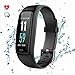 Mgaolo Fitness Tracker,Smart Watch Activity Tracker Sports Band Bracelet Waterproof Bluetooth Wristband with Heart Rate Monitor Pedometer Sleep Monitor Calorie Step Counter Blood Pressure(Black)