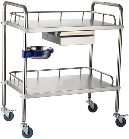 Amazon Com Utility Storage Cart Kitchen Rolling Cart Stainless