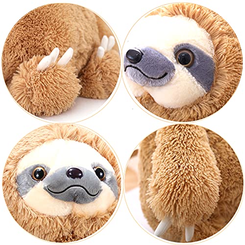 Winsterch Large Sloth Stuffed Animal,Kids Fluffy Stuffed Sloth Teddy