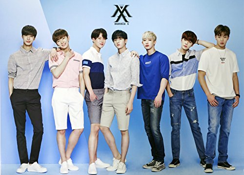 Monsta X - 12 PHOTO POSTERS + STICKER SET A3 Size Bromide