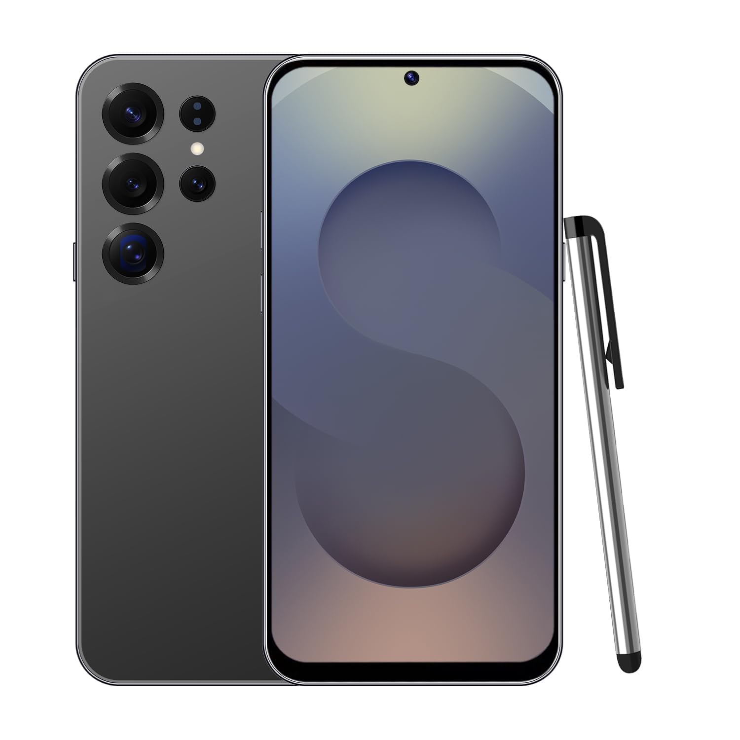 CostMvp S25Ultra Unlocked Smartphone, Android 12.0 Mobile Phones 6.6'' HD+ Screen, 4GB RAM 32GB ROM/256GB SD, 4G Dual SIM Dual Camera, Face ID+WiFi+BT+FM+GPS+OTG (Black)