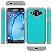J3 Case, Express Prime Case, LK [Shock Absorption] Hybrid Armor Defender Protective Case Cover for Samsung Galaxy J3 / Express Prime (Teal)