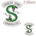 Riverdale Southside Serpents Iron on Patches Appliques Heat Transfer Stickers for Women Men Kids Jacket Shirts Clothing DIY Decoration A-Level Washable Stickers (2 Sheets)