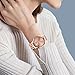 TRUMiRR Watchband for Vivomove HR Rose Gold Women, Bling Hollow Stainless Steel Watch Band Quick Release Strap Jewelry Bangle Wristband for Garmin Venu/Luxe/Style