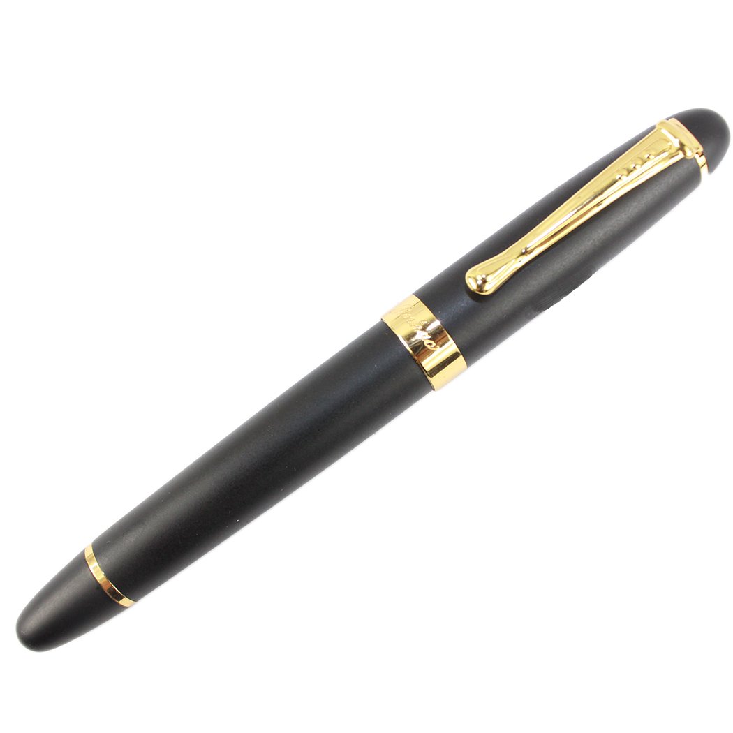 Gullor 450 Rollerball Pen with Golden Ring - Matte Black