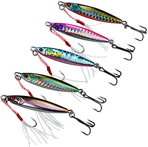 thkfish 1/2oz 3/4oz Lead Jigging Lures Vertical Saltwater Freshwater Metal Jigging Spoon Fishing Jigs Lure For Bass Trout