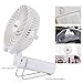 Welltop Mini Handheld Fan Rechargeable Battery Operated Fan Portable Personal Cooling Fan Foldable Desk Table Fan for Household Office Outdoors Traveling (White)