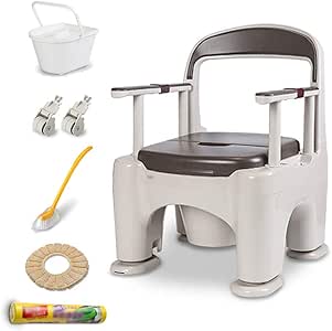 Inodoro Portátil, Asiento De Baño para Tocador De Cabecera con Altura