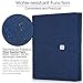 Kaitiaki Folio Cover Compatible with Rocketbook Fusion, Panda, Everlast, Waterproof Fabric, Multi Organizer with Pen Loop, Zipper Pocket, Business Card Holder, fits A4 Size Notebook, Blue