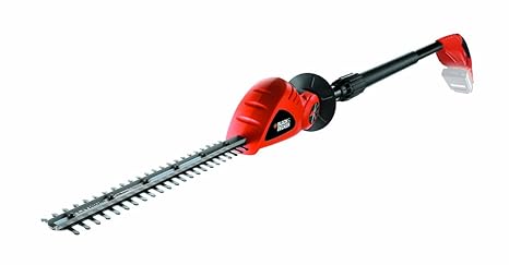 Black+Decker Lithium-Ionen Akku-Stabheckenschere ohne Akku und Ladegerät (18 V, bis zu 3,5 m höhenverstellbar) GTC1843LB