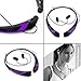 Rymemo Universal Bluetooth 4.1 Music Stereo Sports Headset Headphone for Smartphone - Purple/Black