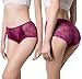 QOVOQ Women's Lace Panties,Soft Lace Underwear Seamless Briefs Sexy Mid Rise Panties for Women