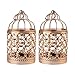 Ciaoed Small Decorative Tealight Lantern Vintage Birdcage Style,Table Decoration of Party,2 Pack (Rose Gold)