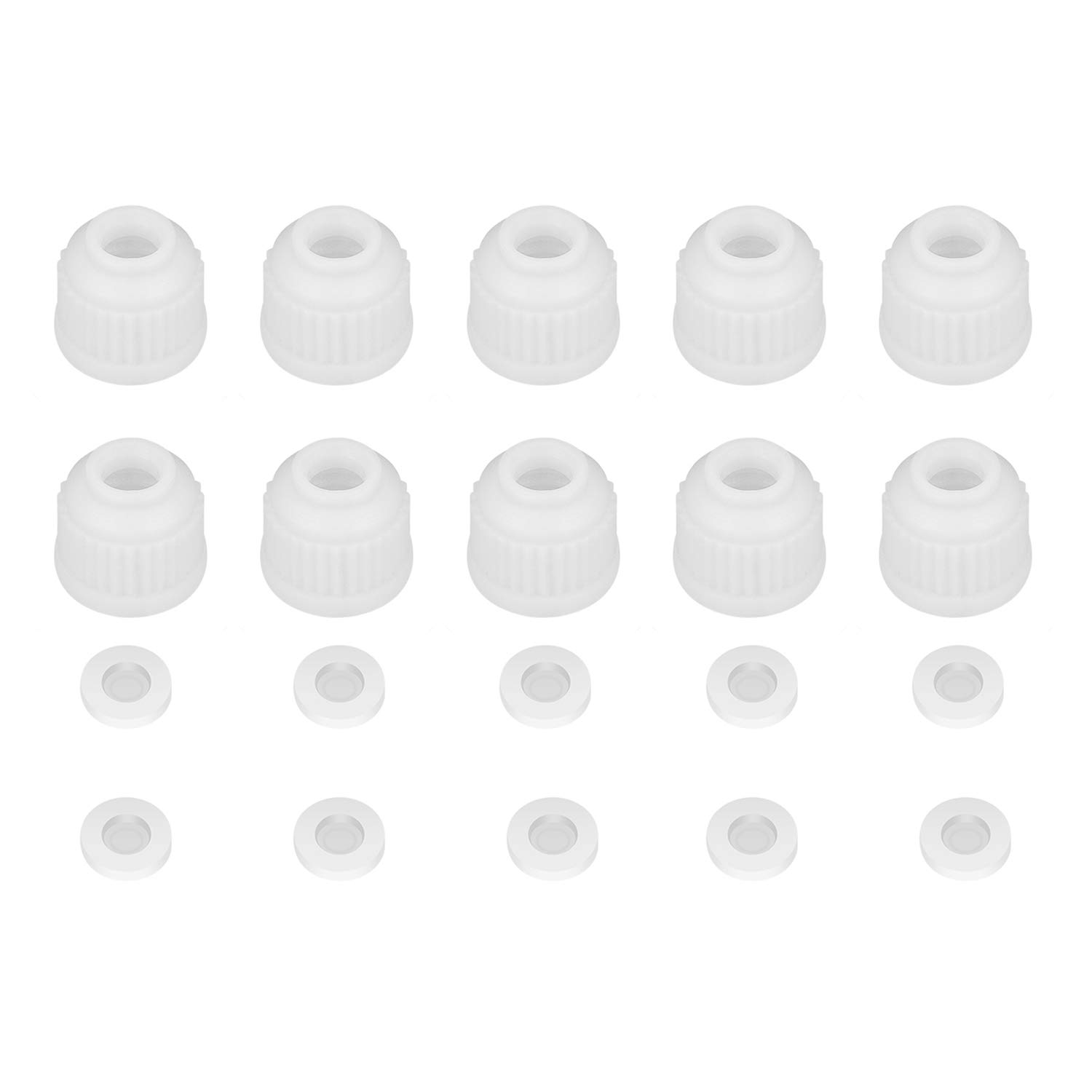 StonyLab Plastic Screw Caps Replacement Caps for Thermometer Inlet Adapter 14/20, 19/22 and 24/40, 10-Pack