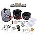 REDCAMP Camping Cookware Mess Kit with Stove,800ml(28oz) for 1 Person Ultralight & Foldable Backpacking CookSet, Free Sporks&Tripodthumb 2