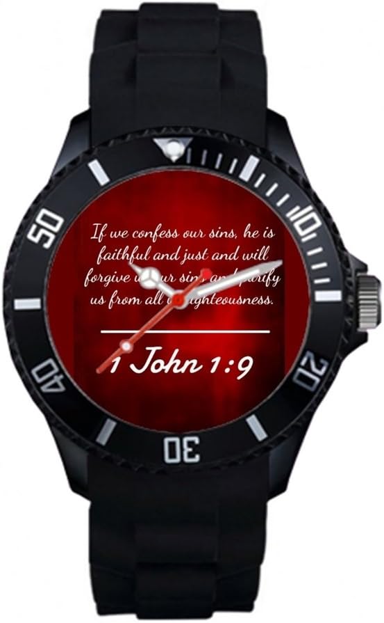 Hiyane Plastic Best Strap Watches Bible Verses Black One Size