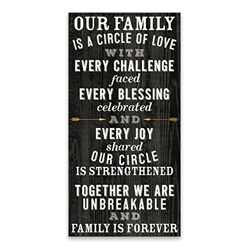 Family is a circle of love typography printed canvas 16…