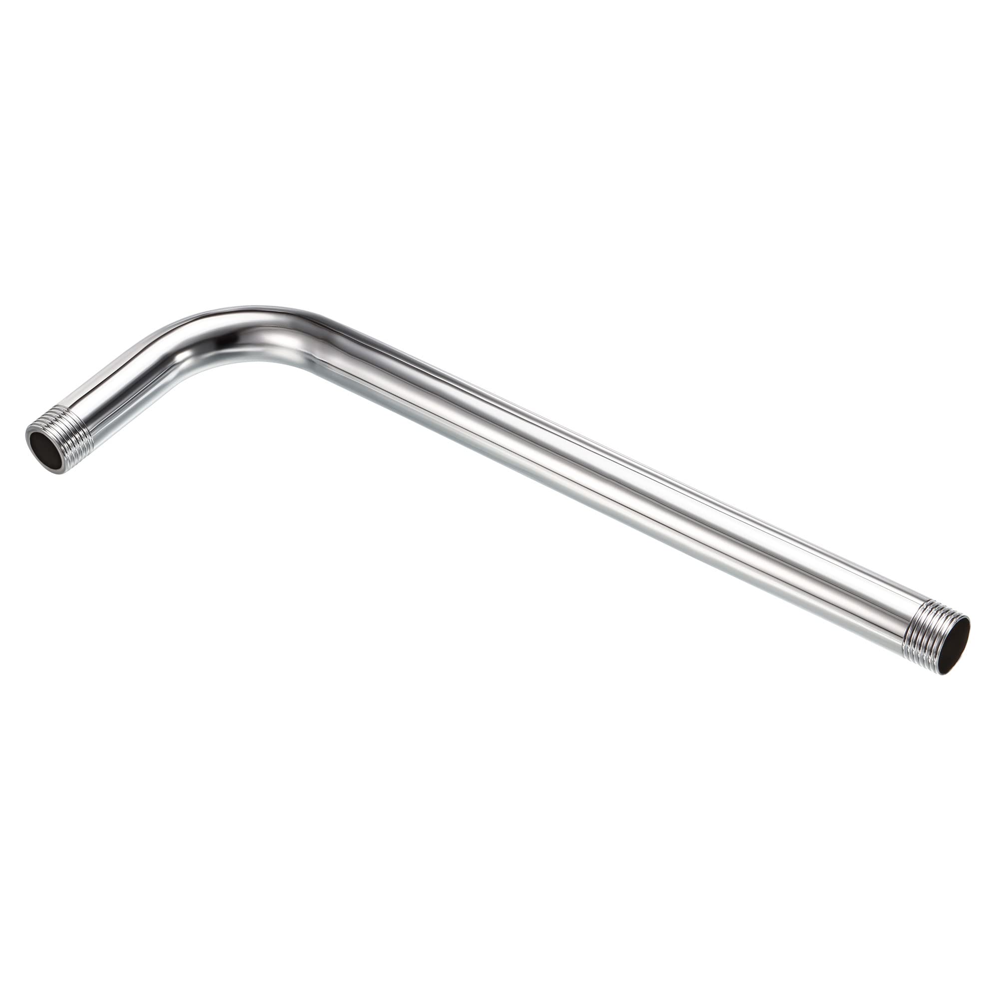 PATIKIL G1/2 Male Thread Shower Arm, 1 Pack 12.2" Length Stainless Steel Wall-Mounted Extension Pipe Connector for Fixed Shower Head, Silver