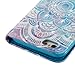 FlREFlSH iPhone SE/5S Case, Detachable [3D Painted] Card Slots Case Protective Shock Resistant Flexible Slim Card Holder Case Folio Flip Wallet Cover for Apple iPhone 5S/SE Case-Flower