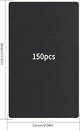 Tomoyuki 150 Pcs Blank Kraft Cards Black Writable Double-Sided 3.46 x 2.04 in view 2